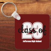 Klasse van (23) aangepaste senior sleutelhanger (Voorkant)