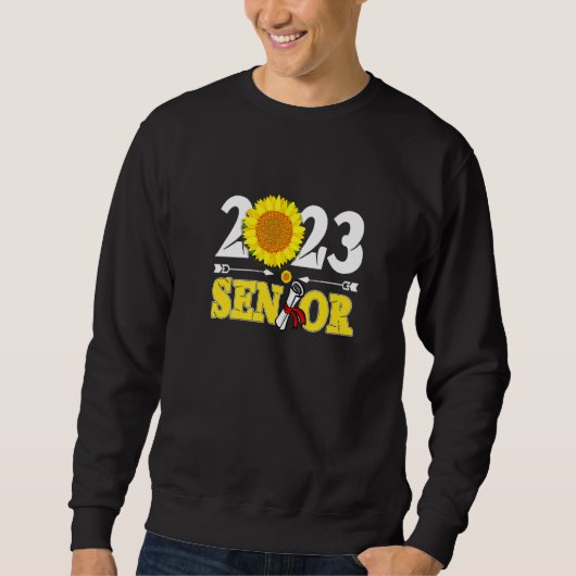Klasse van 23 Senior 2023 Zonnebloem Afstuderen Trui (Voorkant)