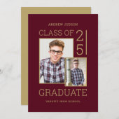 Klasse van 24 Foto & Bio Bourgondië Gold Open Huis Kaart (Voorkant / Achterkant)