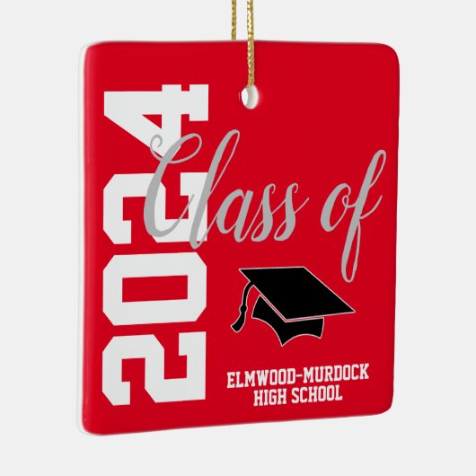 Klasse van 24 gepersonaliseerde middelbare school  keramisch ornament (Rechts)