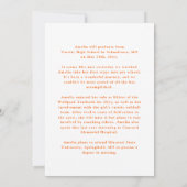 Klasse van 25 Afstuderen Sinaasappel witte foto Af Aankondiging (Achterkant)