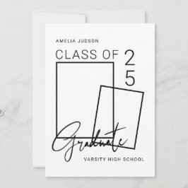 Klasse van 25 Black Script 2 Foto's Afstuderen Aankondiging