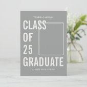 Klasse van 25 foto-Afstuderen Afstuderen Aankondiging (Staand voorkant)
