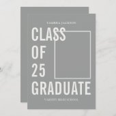 Klasse van 25 foto-Afstuderen Afstuderen Aankondiging (Voorkant / Achterkant)