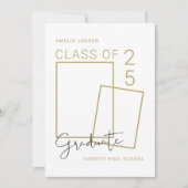 Klasse van 25 foto- en bioscript-Afstuderen Aankondiging (Voorkant)