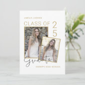 Klasse van 25 foto- en bioscript-Afstuderen Aankondiging (Staand voorkant)