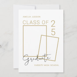 Klasse van 25 foto- en bioscript-Afstuderen Aankondiging