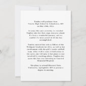 Klasse van 25 zwart-wit foto- en bio-Afstuderen Aankondiging (Achterkant)