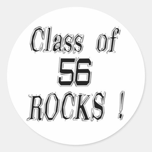 Klasse van '56 Rocks! Sticker (Voorkant)