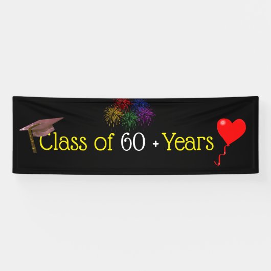 Klasse van 60+2 jaar spandoek (Horizontaal)