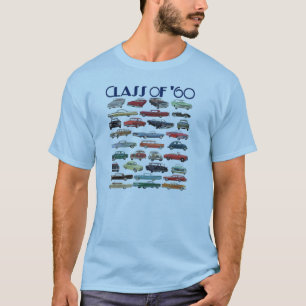 Klasse van '60 klassieke auto's t-shirt