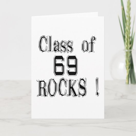 Klasse van '69 Rotsen! Wenskaart Kaart (Voorkant)