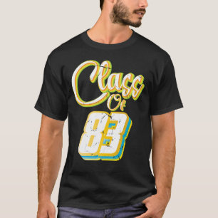 Klasse van 83 Reünie Vintage 1983 Afstuderen hoog T-shirt