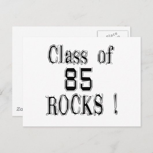 Klasse van '85 Rocks! Briefkaart (Voorkant / Achterkant)