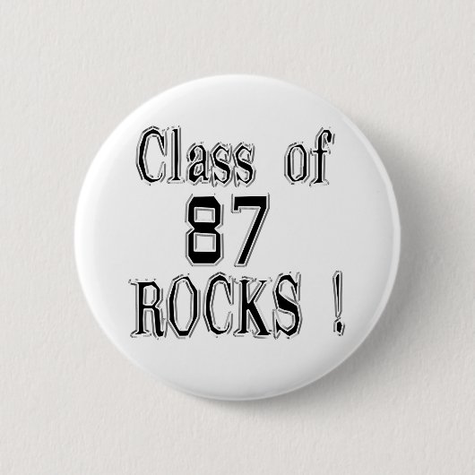 Klasse van '87 Rocks! Knoop Ronde Button 5,7 Cm (Voorkant)