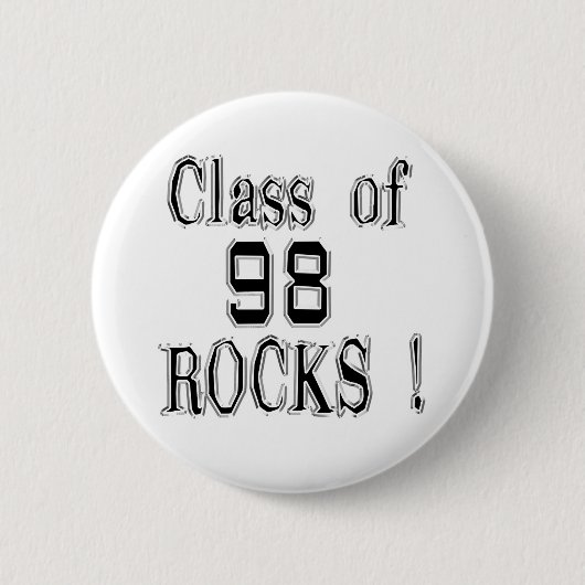 Klasse van '98 Rocks! Knoop Ronde Button 5,7 Cm (Voorkant)