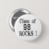 Klasse van '98 Rocks! Knoop Ronde Button 5,7 Cm (Voorkant /achterkant)
