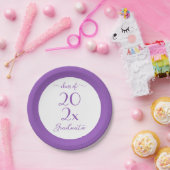 Klasse van aangepast jaar Afstuderen Violet Typogr Papieren Bordje (Feest)