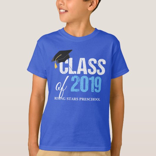 Klasse van Aangepast voorschoolse Afstuderen 2019 T-shirt (Voorkant)