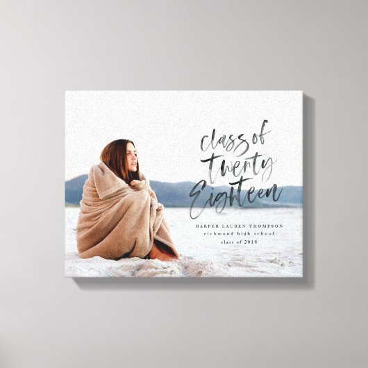 Klasse van achtentwintig afstuderen fotodoek canvas afdruk (Voorkant)