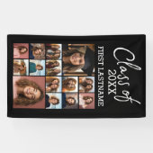 Klasse van ADD YEAR — Afstuderen Zwart - 14 Foto Spandoek (Horizontaal)