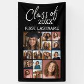 Klasse van ADD YEAR — Afstuderen Zwart - 14 Foto Spandoek (Verticaal)