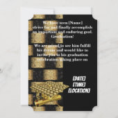 Klasse van afgewerkt zwart en goudAfstuderen Kaart (Achterkant)