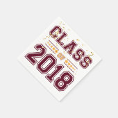 Klasse van Afstudeerder 2018: Burgundy en Geel 2 Servet (Hoek)