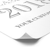 Klasse van Afstudeerder 2018 Roze Waterverf Floral Poster (Hoek)