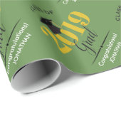 Klasse van Afstudeerder 2019 | Groen en goud Cadeaupapier (Rol Hoek)