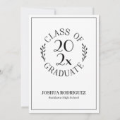 Klasse van Afstudeerder Foto Moderne Typografie Aankondiging (Achterkant)