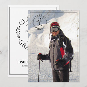 Klasse van Afstudeerder Foto Moderne Typografie Aankondiging