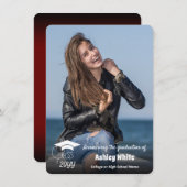 Klasse van Afstudeerder-Inspirerend Citaat-Zwarte  Aankondiging (Voorkant / Achterkant)