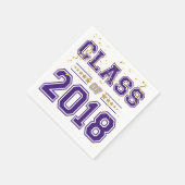 Klasse van Afstudeerder uit 2018 Partij Paars en g Servetten (Hoek)