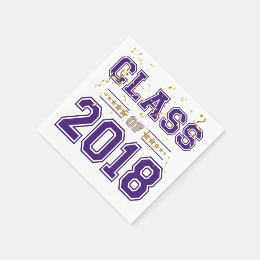 Klasse van Afstudeerder uit 2018 Partij Paars en g Servetten (Hoek)