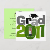Klasse van Afstuderen 2011 Uitnodiging PET181 Groe (Voorkant / Achterkant)