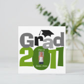 Klasse van Afstuderen 2011 Uitnodiging PET181 Groe (Staand voorkant)