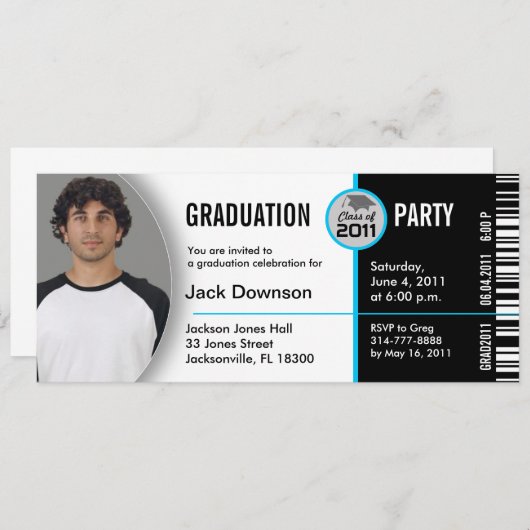 Klasse van Afstuderen 2011 Uitnodiging TKT313 Tick (Voorkant / Achterkant)