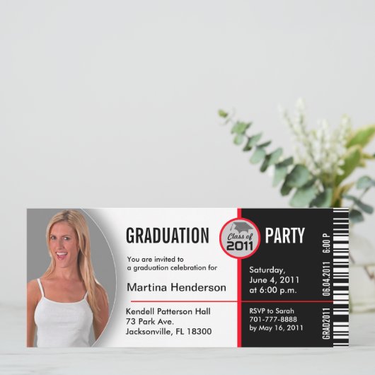 Klasse van Afstuderen 2011 Uitnodiging TKT314 Tick (Staand voorkant)