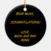 Klasse van Afstuderen 2015 Keramisch Ornament (Achterkant)