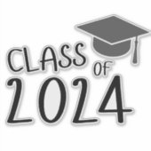 Klasse van Afstuderen 2024 Sticker (Voorkant)