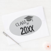 Klasse van Afstuderen 2025 Ovale Sticker (Envelop)