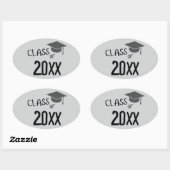 Klasse van Afstuderen 2025 Ovale Sticker (Vel)
