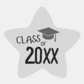 Klasse van Afstuderen 2025 Ster Sticker (Voorkant)