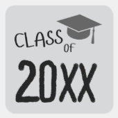 Klasse van Afstuderen 2025 Vierkante Sticker (Voorkant)