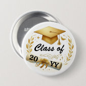 Klasse van Afstuderen Cap en Diploma Button (Voorkant /achterkant)