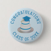 Klasse van Afstuderen Favor Gefeliciteerd Button (Voorkant)