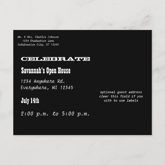 Klasse van Afstuderen Fotouitnodigingen Uitnodiging Briefkaart (Achterkant)