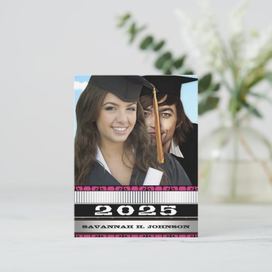 Klasse van Afstuderen Fotouitnodigingen Uitnodiging Briefkaart (Staand voorkant)