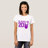 Klasse van afstuderen paars en wit 2011 t-shirt (Voorkant volledig)